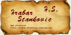 Hrabar Stanković vizit kartica